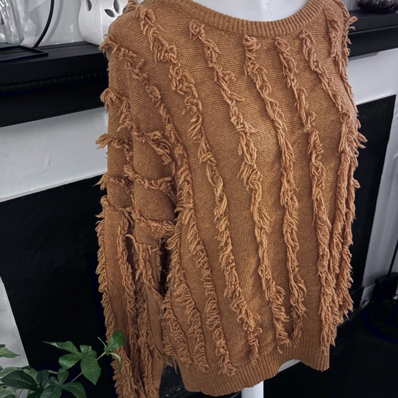 Lumiere Brown Fringe Sweater - Picture 4 of 8